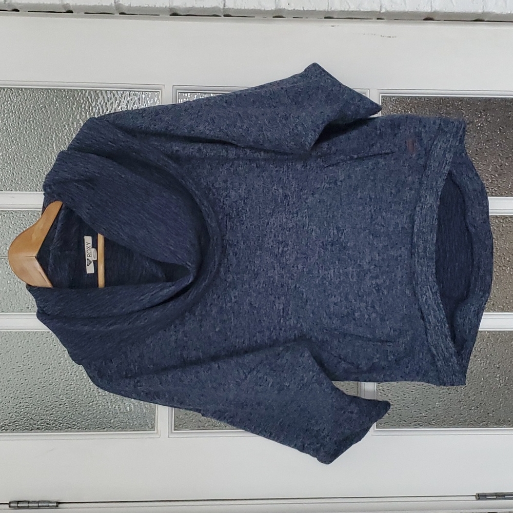 Roxy blue heathered cowl neck sweater